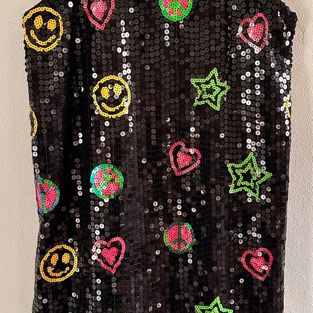 Lola + The Boys Black and Pink Sequin Slip Dress - Picture 4 of 10